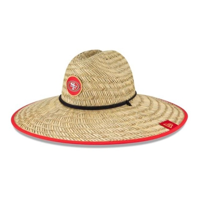 San Francisco 49ers Gorra | New Era Official NFL Training Straw Hat Mexico - Rojos